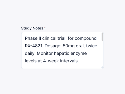 Text Area component