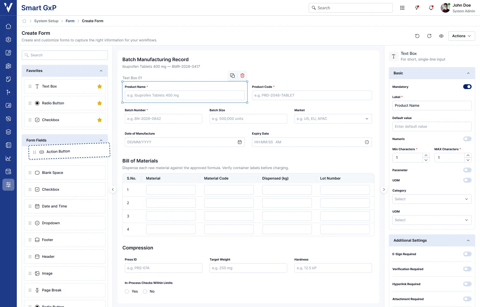 Enterprise Form Builder preview